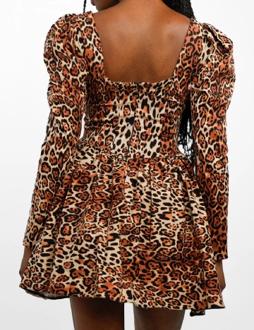 Rochie scurta ASOS, animal print