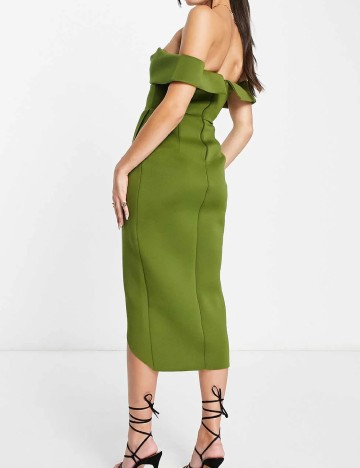 Rochie medie ASOS, verde