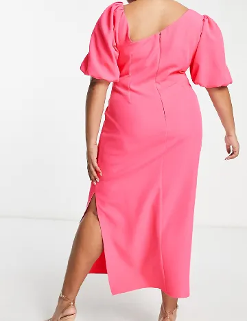 Rochie lunga ASOS Curve, roz Roz