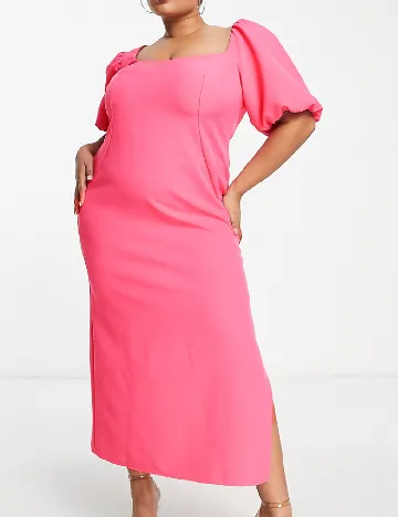 Rochie lunga ASOS Curve, roz Roz