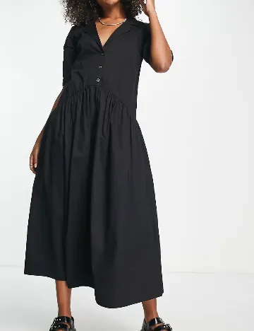 Rochie medie ASOS, negru Negru