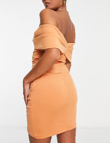 Rochie scurta ASOS, caramiziu