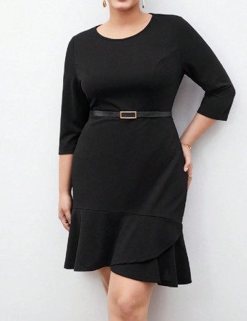 Rochie scurta SHEIN CURVE, negru