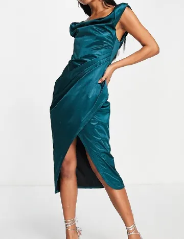 Rochie medie ASOS, turcoaz Verde