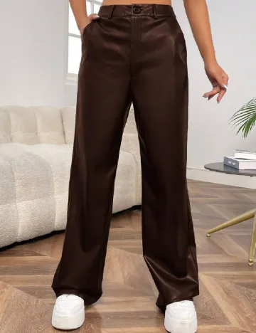 Pantaloni SHEIN, maro Maro