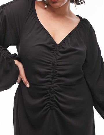 Rochie medie Top Shop Plus Size, negru