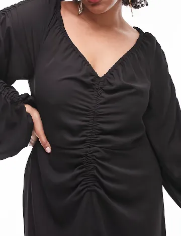 Rochie medie Top Shop Plus Size, negru Negru