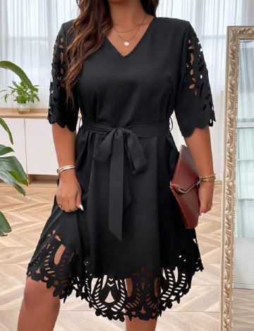 Rochie medie SHEIN CURVE, negru