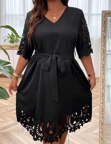 Rochie medie SHEIN CURVE, negru