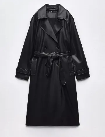 Trench Zara, negru Negru