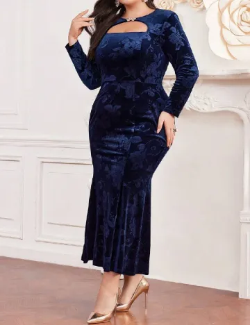 Rochie medie SHEIN CURVE, albastru Albastru