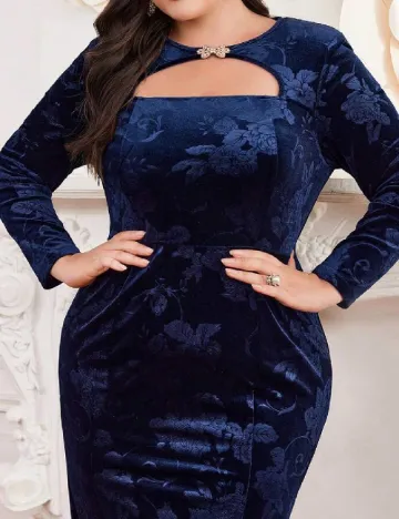 Rochie medie SHEIN CURVE, albastru Albastru