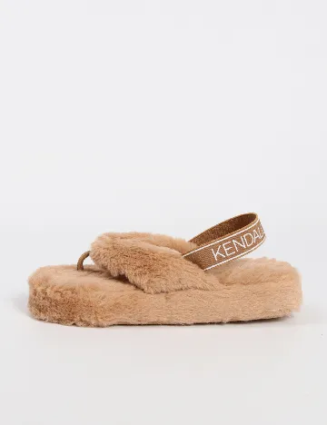 Papuci de Casa Kendall&Kylie, crem Crem