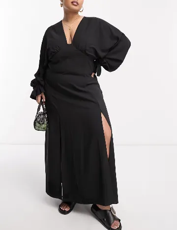 Rochie lunga ASOS Curve, negru Negru