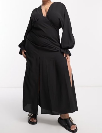 Rochie lunga ASOS Curve, negru