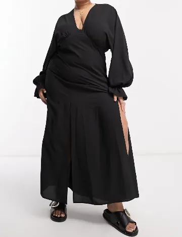 Rochie lunga ASOS Curve, negru Negru