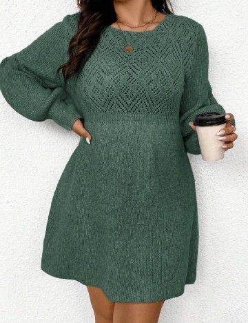 Rochie scurta SHEIN CURVE, verde