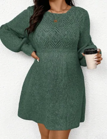 Rochie scurta SHEIN CURVE, verde Verde