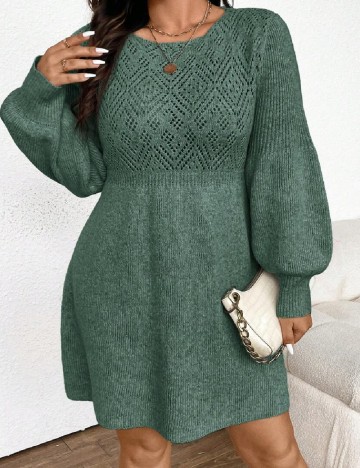 Rochie scurta SHEIN CURVE, verde