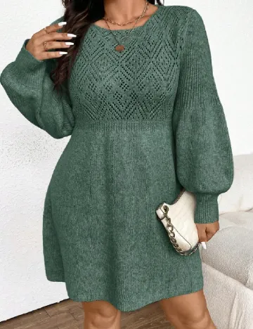 Rochie scurta SHEIN CURVE, verde Verde