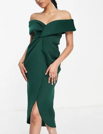 Rochie medie ASOS, verde Verde