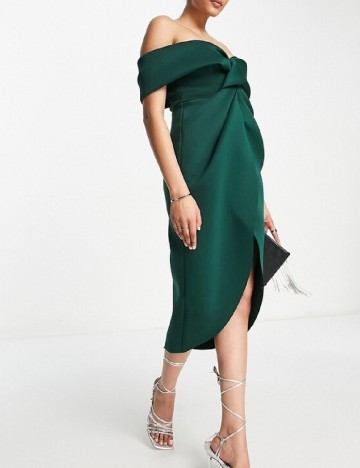 Rochie medie ASOS, verde