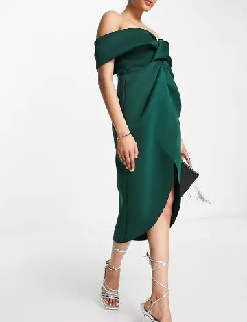 Rochie medie ASOS, verde Verde