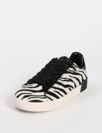 Adidasi SuperTrash, alb/negru