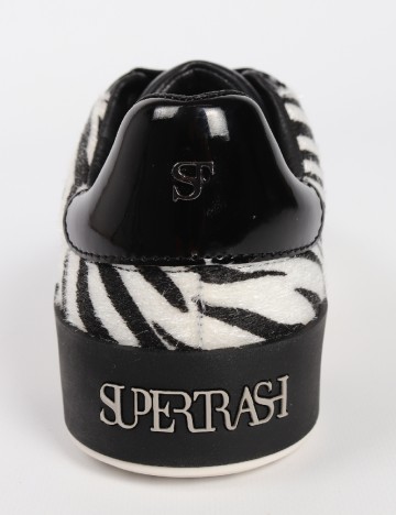 Adidasi SuperTrash, alb/negru