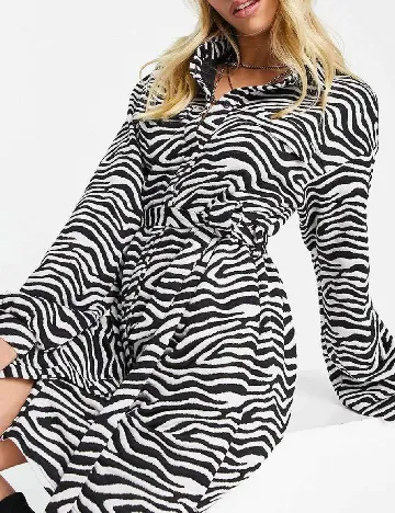 Rochie scurta ASOS, alb/negru Alb