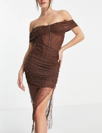 Rochie scurta ASOS, maro Maro