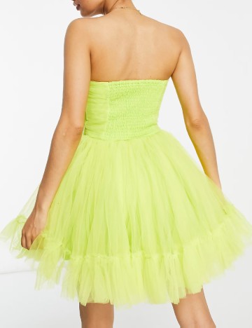 Rochie scurta LACE & BEADS, verde