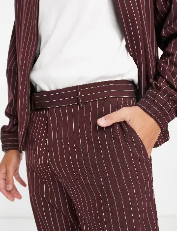 Pantaloni ASOS, visiniu Rosu