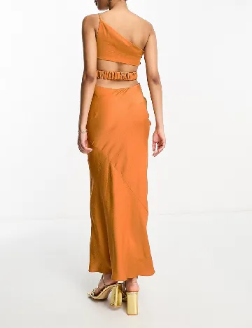 Rochie lunga ASOS, caramiziu Portocaliu