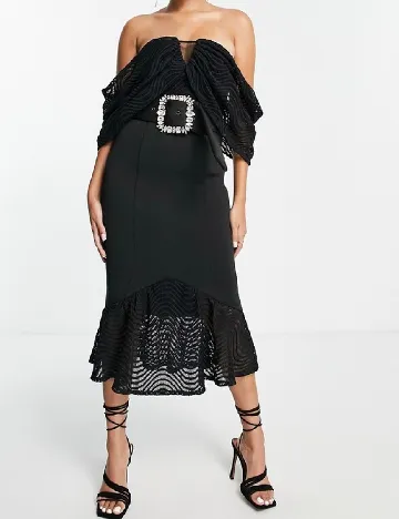 Rochie medie ASOS, negru Negru