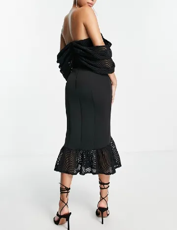 Rochie medie ASOS, negru Negru