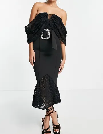 Rochie medie ASOS, negru Negru