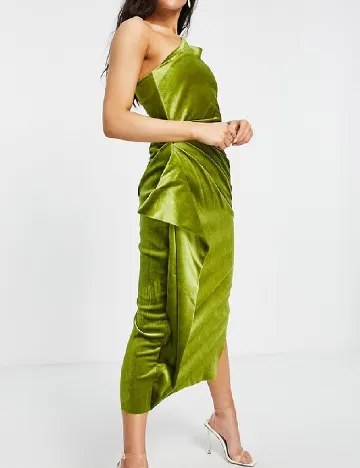 Rochie medie ASOS, verde Verde