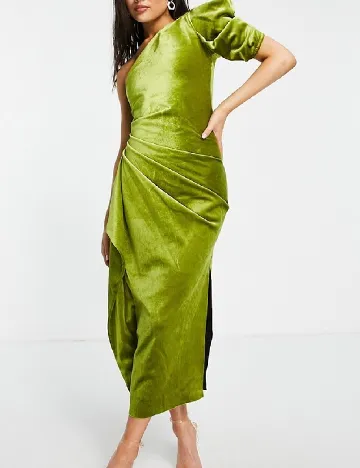 Rochie medie ASOS, verde Verde