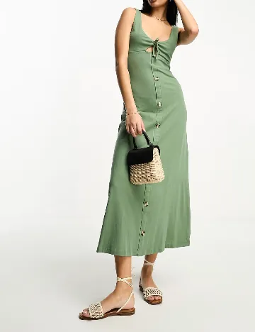 Rochie lunga ASOS, verde Verde