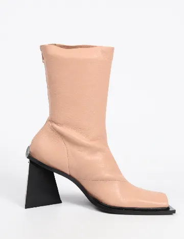 Botine ASOS, crem Crem