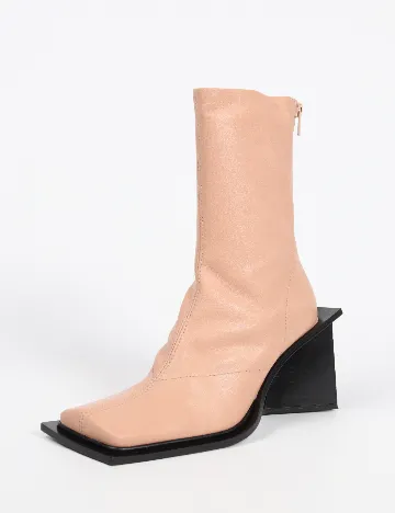 Botine ASOS, crem Crem