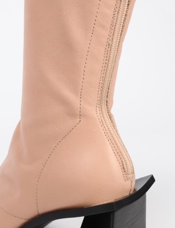 Botine ASOS, crem