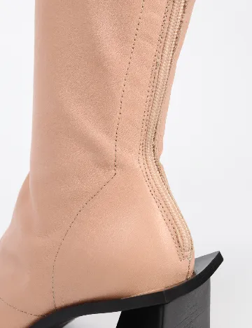 Botine ASOS, crem Crem