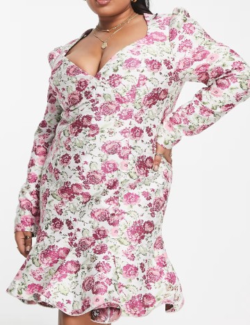 Rochie scurta ASOS Curve, floral print