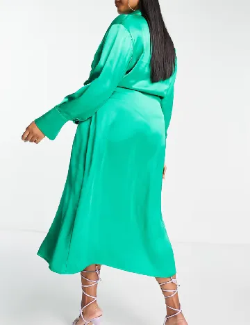 Rochie medie Plus Size Pretty Lavish, verde Verde