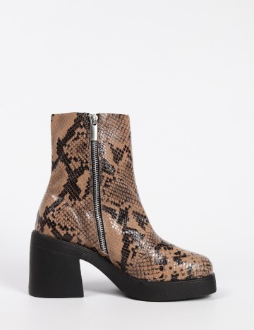 Botine Top Shop, imprimeu sarpe