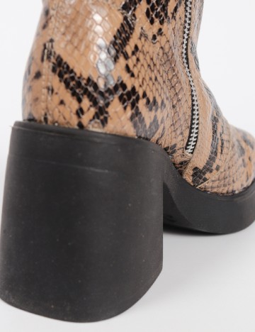 Botine Top Shop, imprimeu sarpe