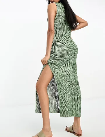 Rochie medie ASOS, verde Verde