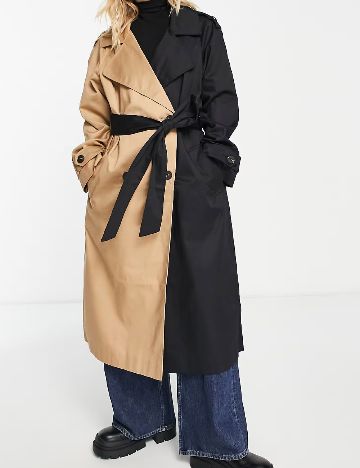 Trench ASOS, crem/negru